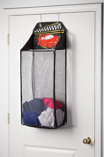 Store&Score Over The Door Hanging Kids Fun LED Race Car Light-Up Collapsible - Image 2