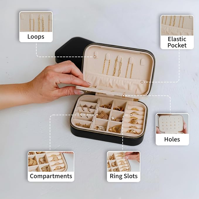 Small Travel Jewelry Box Organizer - Image 4