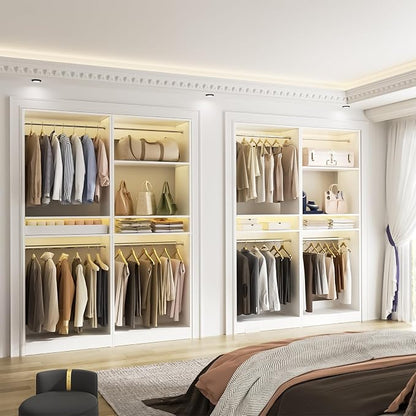 Unikito 100” Closet System, 8.3FT Wood Closet Storage Organizer - Image 5