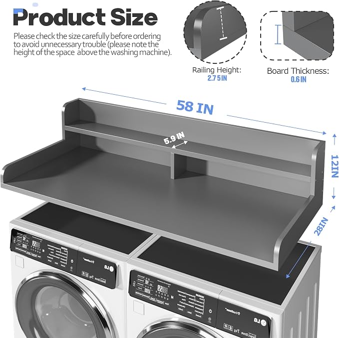 2-Tier Washer and Dryer Countertop - Image 2