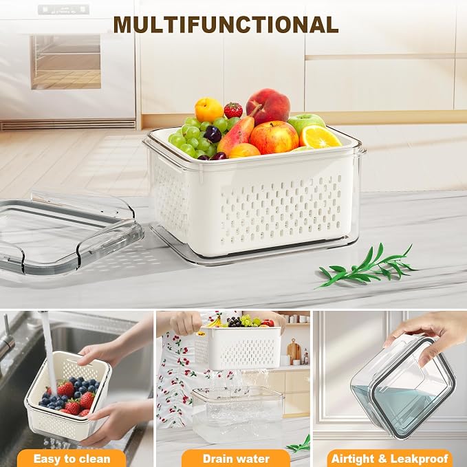8 Pcs Fruit Storage Containers for Fridge - Image 5