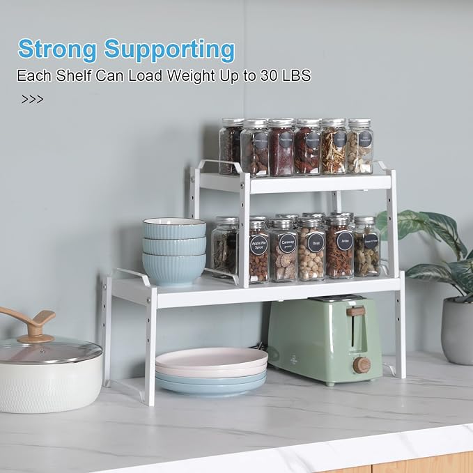 2 Pack Stackable Expandable Shelves - Image 6