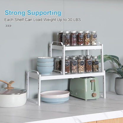 4 Pack Kitchen Cabinet Shelves Organizers, Kitchen Counter Storage Shelf Spice - Image 6