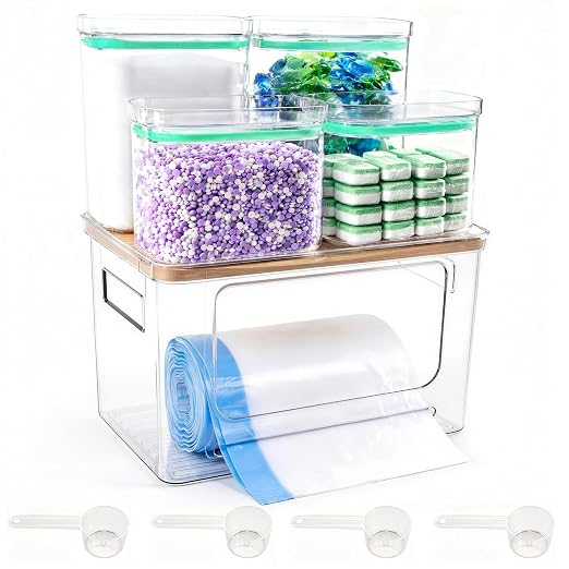 5-in-1 Trash Bag Dispenser, Laundry & Dishwasher Pods Storage Container | by Unknown