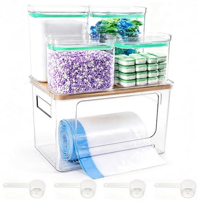 5-in-1 Trash Bag Dispenser, Laundry & Dishwasher Pods Storage Container | by Unknown