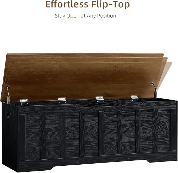 VANKILEY 51.2" Storage Chest Extra Large, Wooden Storage Bench, - Image 9