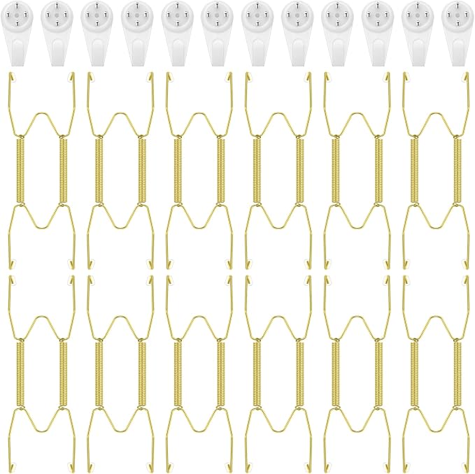Hotop 12 Pieces Plate Hangers for Wall Stainless Steel Wire Invisible Heavy by HOTOP