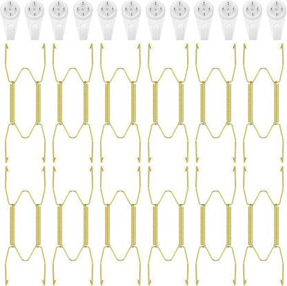Hotop 12 Pieces Plate Hangers for Wall Stainless Steel Wire Invisible Heavy by HOTOP