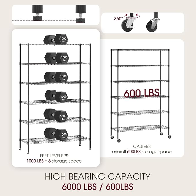 BestOffice | 6-Tier Wire Shelf - Image 4