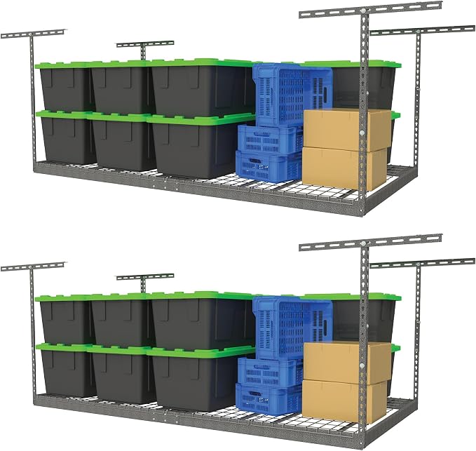 2-Pack 4 x 8 MonsterRax Overhead Garage Storage Rack, Ceiling Racks - Image 2
