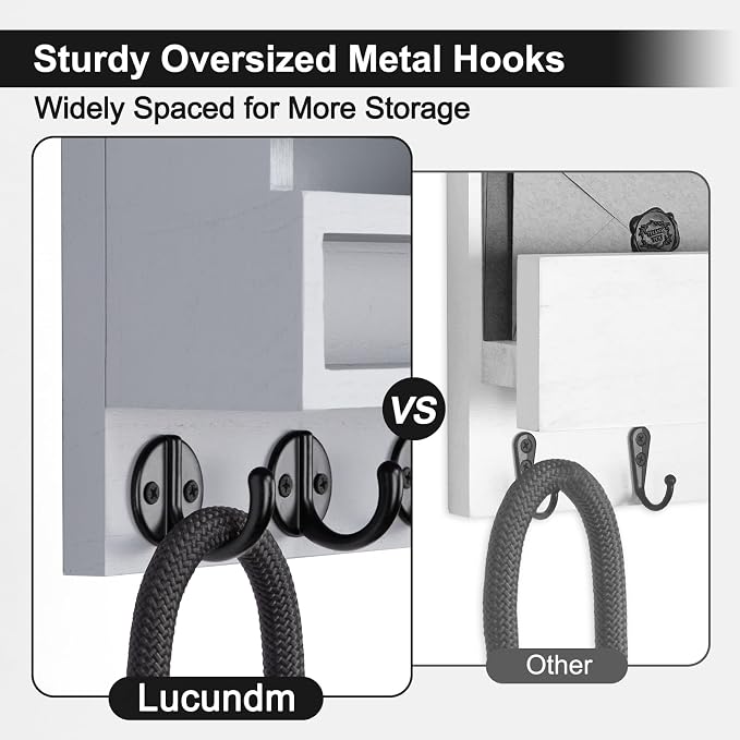 Key and Mail Holder Wall Mount, Key Hanger - Image 5