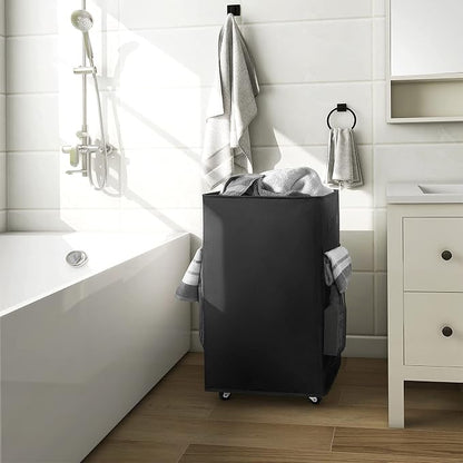 Chrislley 90L Rolling Laundry Basket Large Laundry Hamper - Image 7