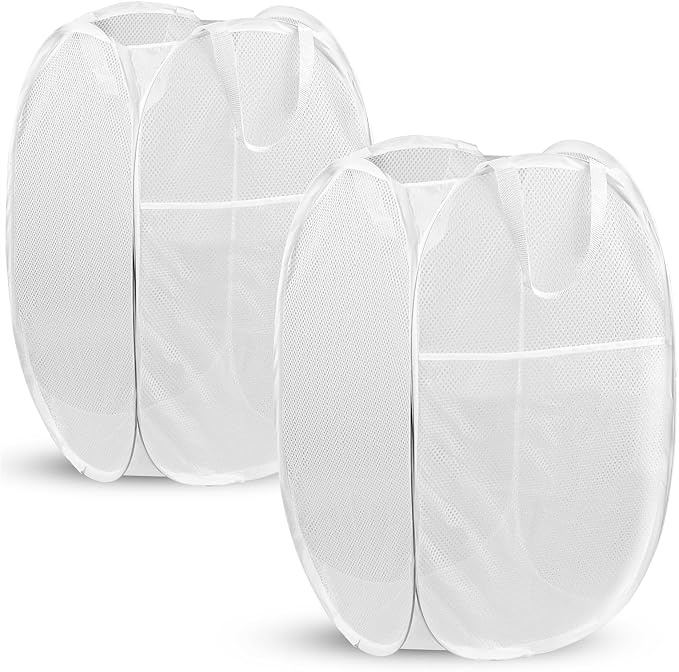 DUCOO Pop Up Laundry Hamper, 70L Collapsible Mesh Laundry Basket by Unknown