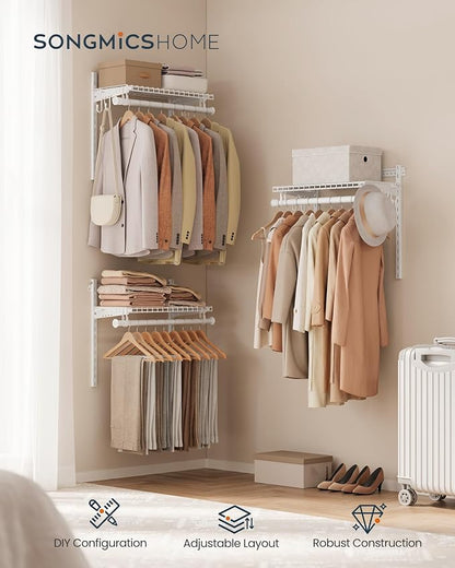 SONGMICS HOME Closet System, Closet Insert Organizer, 2-4 ft, Adjustable Metal - Image 2