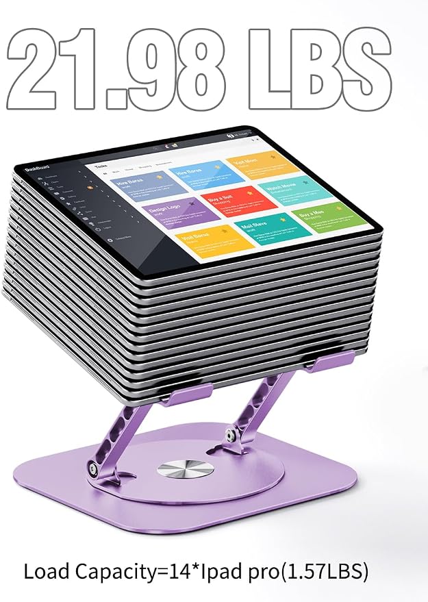 Adjustable Laptop Stand with 360 Rotating Base, Computer Ergonimic Foldable - Image 6