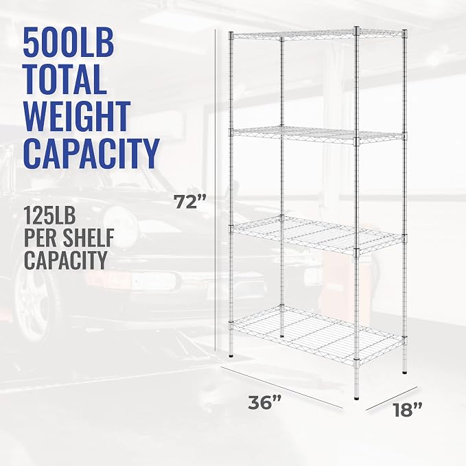 SafeRacks - NSF Certified Storage Shelves, Heavy Duty Steel Wire Unit - Image 2