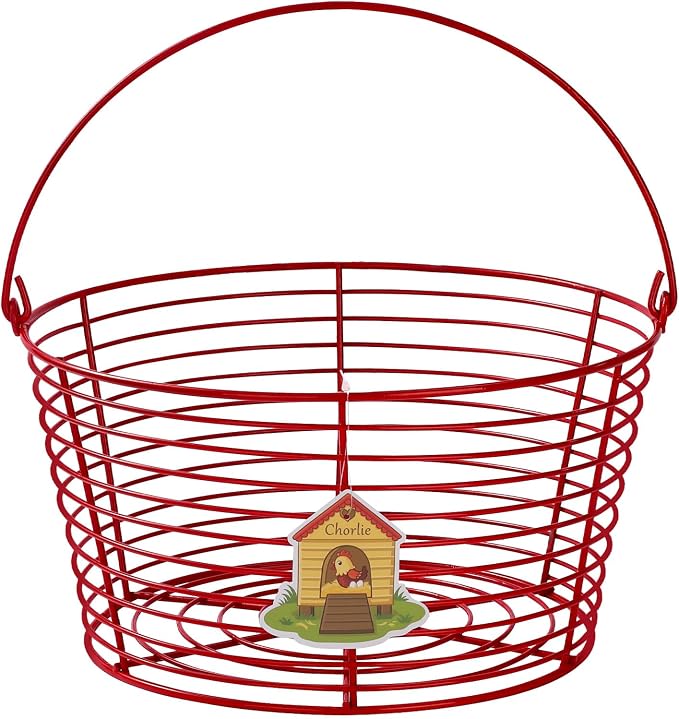 Colorful Metal Mesh Wire Egg Collecting Basket by Unknown