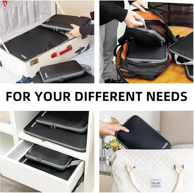 BAGAIL 4 Set/6 Set/8 Set Compression Packing Cubes Travel Accessories - Image 7