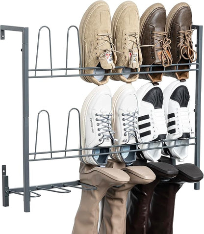 MyGift Premium Urban Gray Metal Hanging Shoe Rack by MyGiftHome