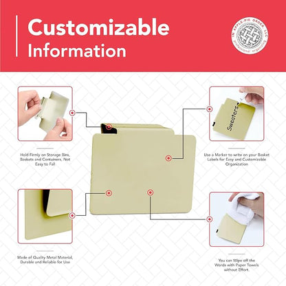 Labels for Storage Bins | Metal Storage Bin Clips - Image 3