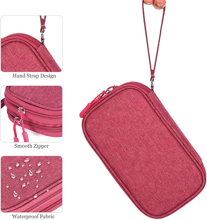 CAAORDKSO Small Cable Organizer Bag, Charger Organizer Case Pouch Travel Bag - Image 7
