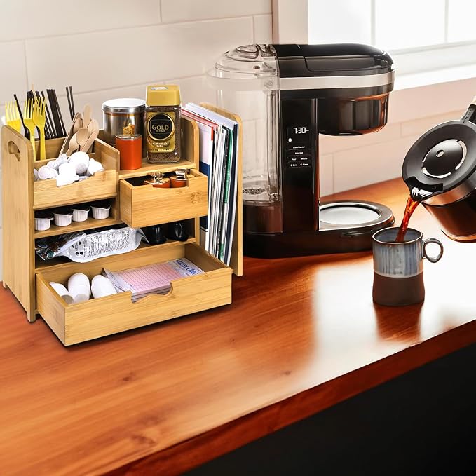 ZOOFOX Bamboo Desk Organizer - Image 7