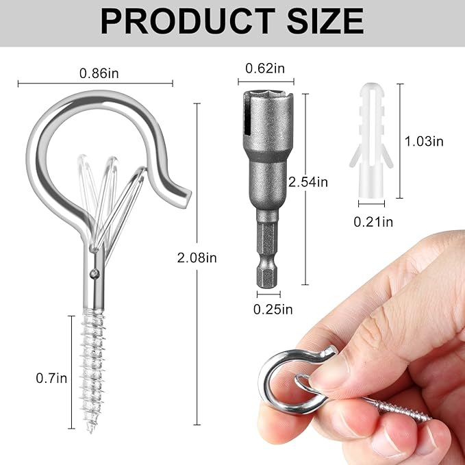 12 PCS Q-Hanger Hooks, Screw Hooks - Image 7
