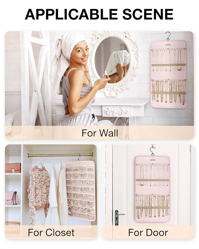 BAGSMART Hanging Jewelry Organizer Storage Roll - Image 6