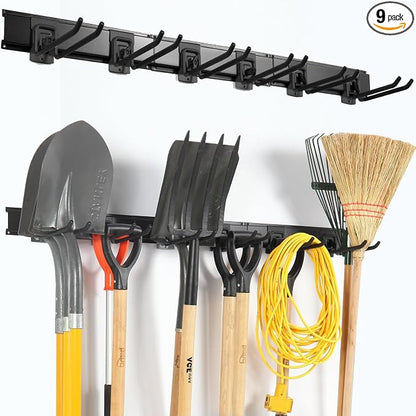 Garage Organization Wall Mount, 48inch Garden Tool Organizer by Aking+Ace