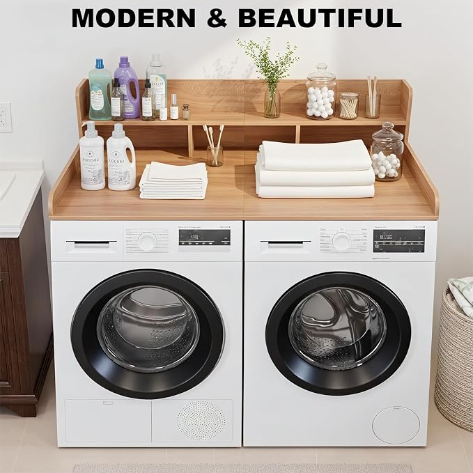 Washer Dryer Countertop with Shelf, 2-Tier Laundry Countertop Over Washer and - Image 7