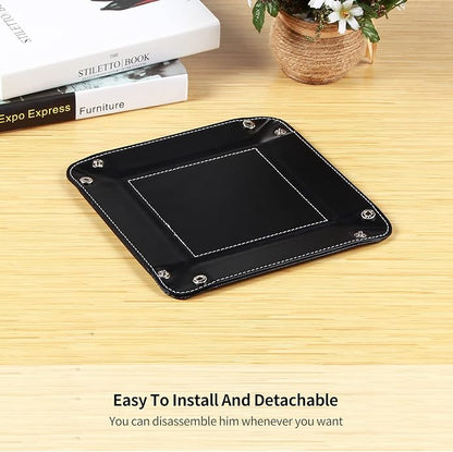 YAPISHI Key Dish Bowl for Men, Entryway Catchall Holder Bedside Table Valet - Image 4