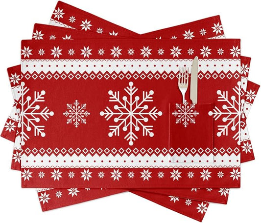 Christmas Winter Snowflake Placemats Set of 4 by JasmineM