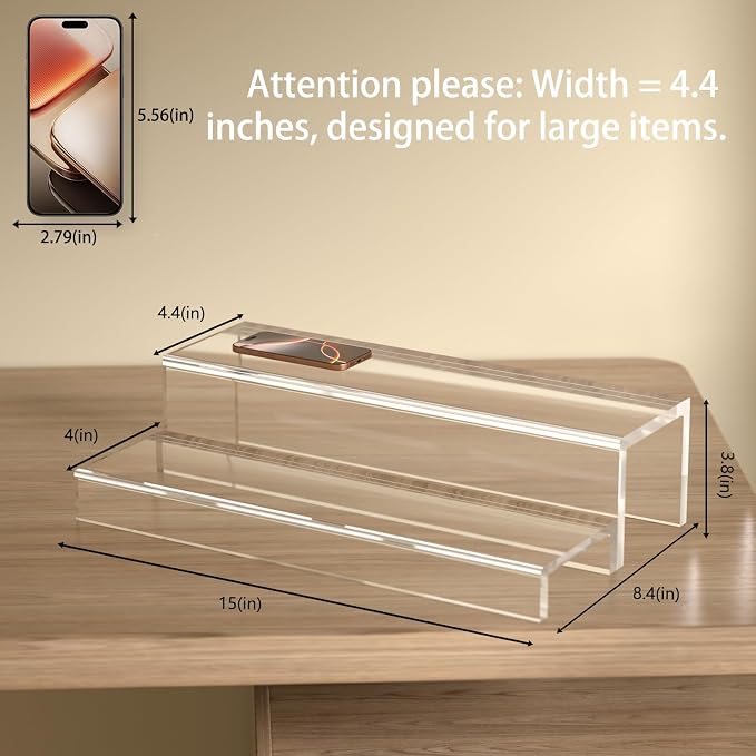 JUESHA 2 Tiers Bar Shelves for Liquor Bottles - Image 3