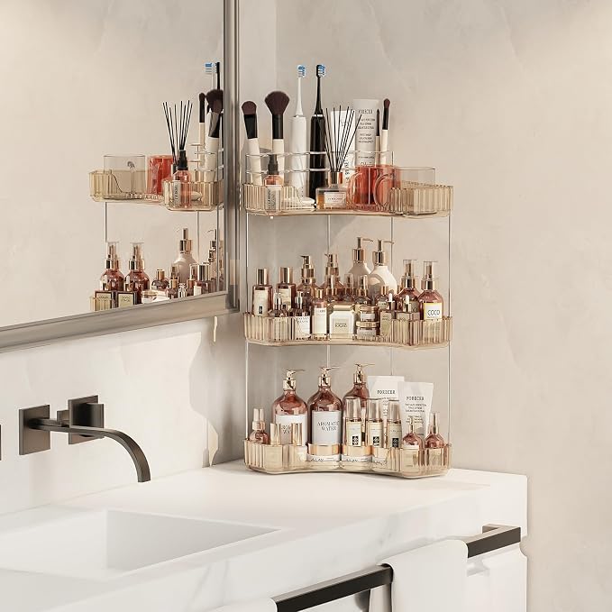 3-Tier Corner Bathroom Counter Organizer - Image 3