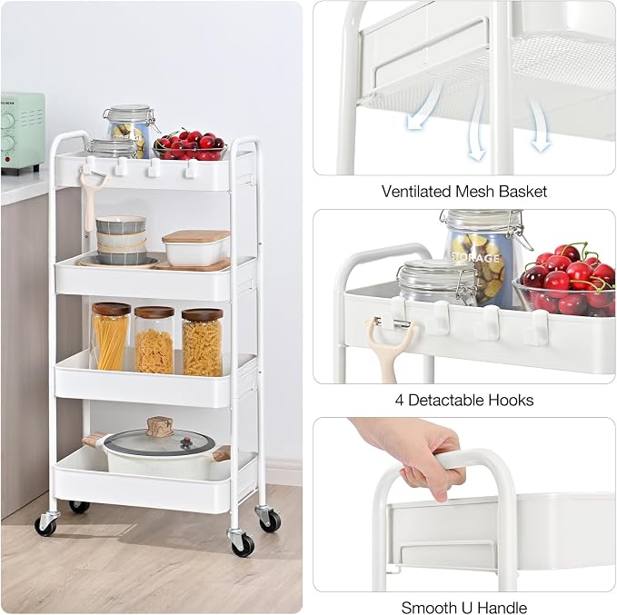 TOOLF 4-Tier Rolling Cart - Image 8
