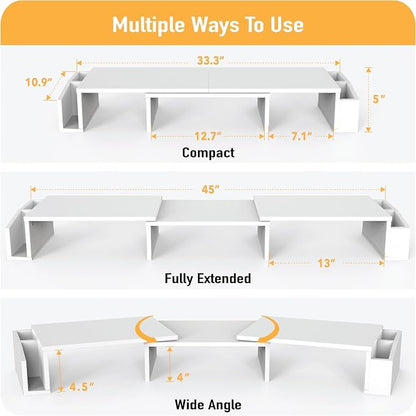 Simple Houseware Desk Dual Monitor Stand Riser - Image 3