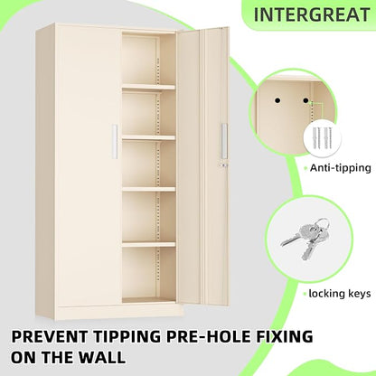 INTERGREAT Tall Metal Storage Cabinet, Utility Cabinets - Image 5