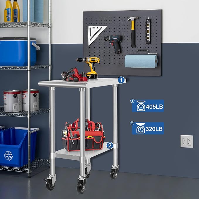 HARDURA Stainless Steel Commercial Table Prep & Work Table - Image 4