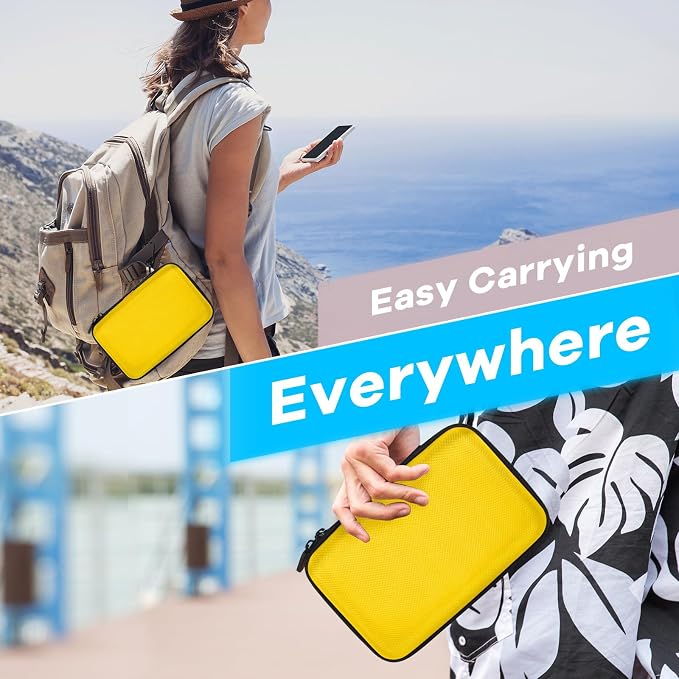 Bright Yellow Hard Shell Electronic Organizer Carrying Case - Image 3