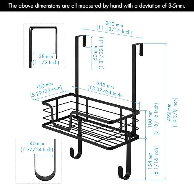 KES Ironing Board Hanger Over The Door Ironing Board Holder T Shape Fit - Image 6