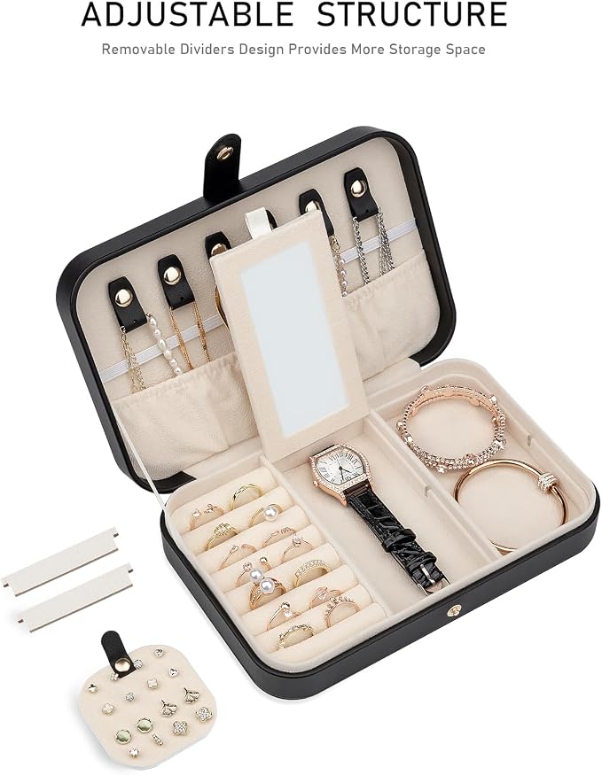 Small Jewelry Box, Travel Jewelry Case Portable Jewelry Boxes - Image 4