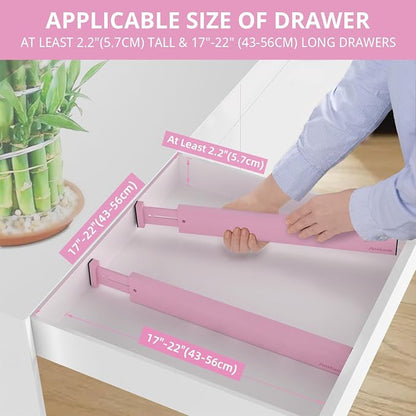 ANTOWIN Expandable Bamboo Drawer Dividers Organizers, Drawer Separators Splitter - Image 5