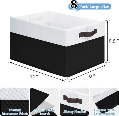 Criusia 8 Pack Large Storage Baskets - Image 2