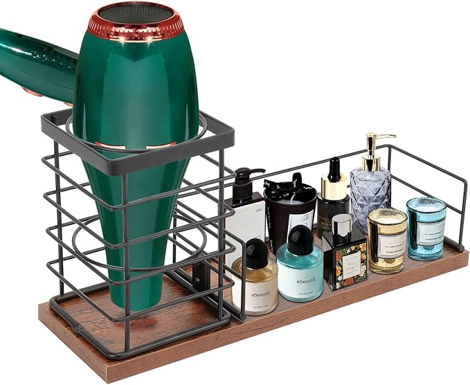 Hair Tool Organizer, Movable Hair Dryer Holder, Hair Styling Tools Storage by Siyzda