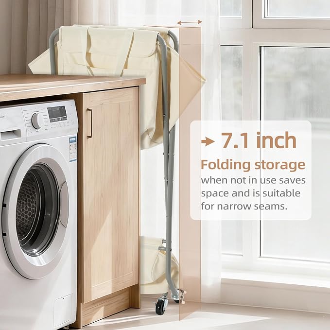 STORAGE MANIAC Collapsible Laundry Cart - Image 6