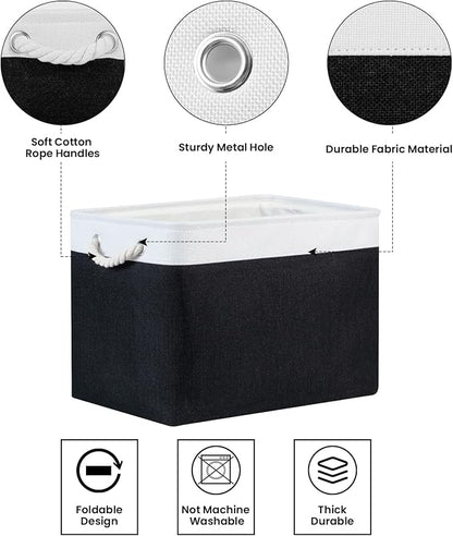 Bidtakay Black Storage Bins Storage Baskets - Image 8