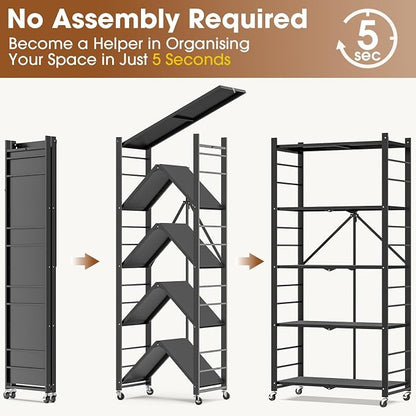 Fenbeli Foldable Shelves with Wheels - Image 6