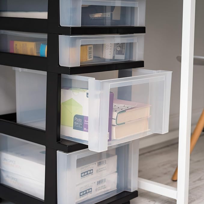 IRIS USA 4-Drawer Rolling Storage Cart, office essentials, classroom items - Image 8