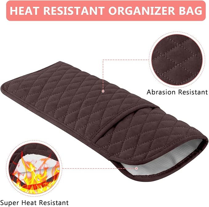 Heat Resistant Hair Tools Organizer Bag Portable Travel Storage Cover Pouch - Image 3