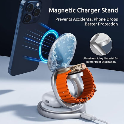 3 in 1 Charging Station for Apple Magsafe Travel Charger for Multiple Devices - Image 5